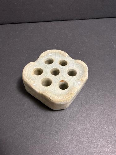 Glazed Ceramic Flower Frog