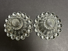 Pair of Clear Glass Candle Holders with Beaded Edge - 3