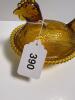 Amber Glass Hen on Nest Dish in the Manner of Early American Pressed Glass - 4