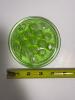 Vaseline Uranium Glass Flower Frog Depression-Era - 3