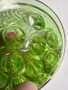Vaseline Uranium Glass Flower Frog Depression-Era - 4