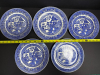 Assorted Blue and White Transferware Plates and Dishes - 2
