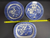 Assorted Blue and White Transferware Plates and Dishes - 5