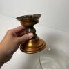 Assorted Metalware with Pitchers, Candle Holders and Basket - 9