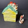 Ceramic Dog Family Bank and Figurine - 3
