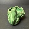 Presumed McCoy Green Glazed Frog and Lily Pad Planter - 4