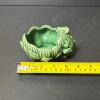 Presumed McCoy Green Glazed Frog and Lily Pad Planter - 7
