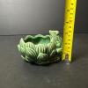 Presumed McCoy Green Glazed Frog and Lily Pad Planter - 8