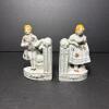 Pair of Ceramic Boy and Girl Bookends
