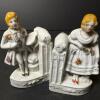 Pair of Ceramic Boy and Girl Bookends - 2