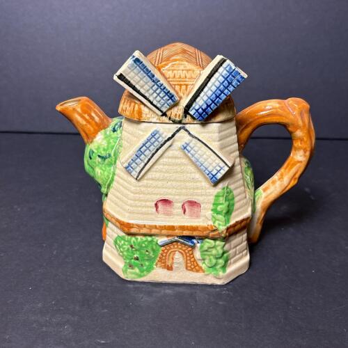 Ceramic Windmill-Style Teapot