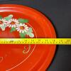 Red Floral Decorative Metal Tray - 5