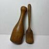 Wooden Mortar with Two Pestles - 6