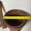 Wooden Mortar with Two Pestles - 7