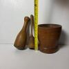 Wooden Mortar with Two Pestles - 8