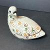 Lidded Ceramic Bird Box With Swirl Pattern