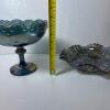 Indiana Glass Compote and Federal Glass Co. Ruffled Bowl - 10