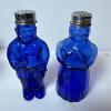 Eight Cobalt Blue Glass Salt and Pepper Shakers Including Figural Pair - 5