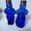 Eight Cobalt Blue Glass Salt and Pepper Shakers Including Figural Pair - 6