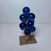 Blue Glass Grape Cluster Table Sculpture