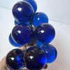 Blue Glass Grape Cluster Table Sculpture - 3