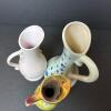 Trio of Decorative Ceramic Bud Vases - 3