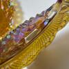 Pair of Amber Carnival Glass Bowls - 3