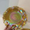 Pair of Amber Carnival Glass Bowls - 4
