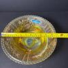 Amber Carnival Glass Three-Footed Bowl - 6