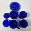 Cobalt Blue Glass Tableware Lot - 2