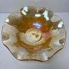 Amber Carnival Glass Bowls and Compotes - 8