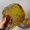 Amber Carnival Glass Bowls and Compotes - 11