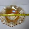 Amber Carnival Glass Bowls and Compotes - 14