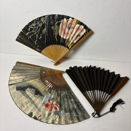 Trio of Decorative Folding Fans