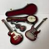 Miniature Musical Instrument Lot with Banjo Case