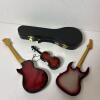 Miniature Musical Instrument Lot with Banjo Case - 2
