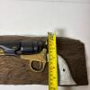 16.75" x 5.5" Wooden Revolver Wall Plaque - 8