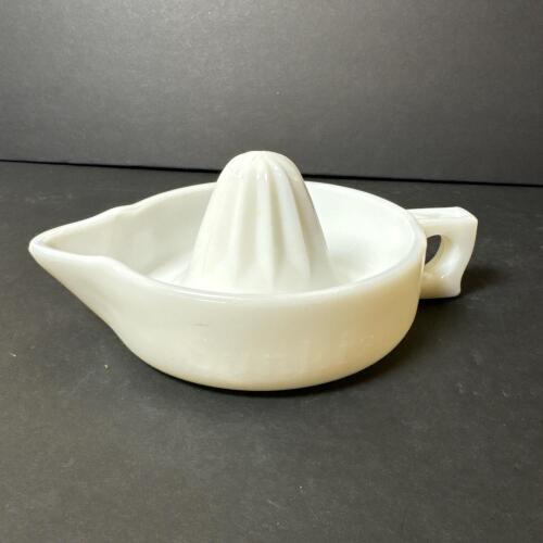 Sunkist White Milk Glass Juicer