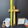 Religious Decorative Items: Crucifixes, Mug, Rosary, and House Blessing - 11