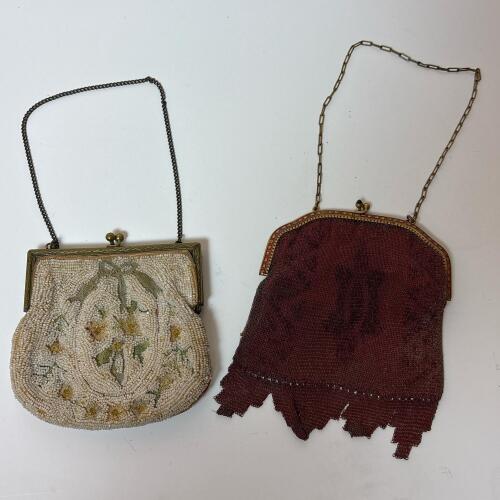 Pair of Small Vintage Beaded and Mesh Evening Purses