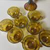 Marigold Carnival Glass Punch Bowl and Eitgh Cups - 2