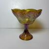 Marigold Carnival Glass Punch Bowl and Eitgh Cups - 6