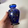 Venetian Art Glass Vases with Silver Floral Design - 3