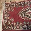 Oriental Area Rug with Red Medallion Pattern, 42"x24" - 4