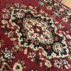 Oriental Area Rug with Red Medallion Pattern, 42"x24" - 5