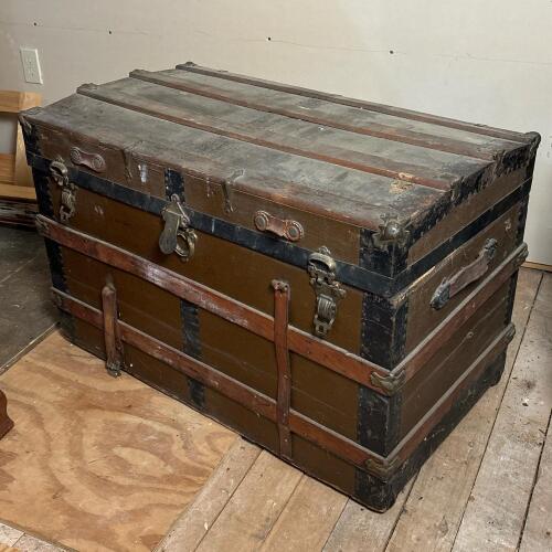 Vintage Victorian Steamer Trunk