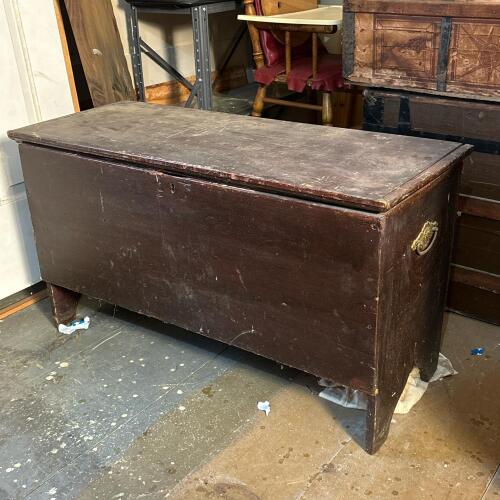 Vintage Wood Blanket Chest for Repair