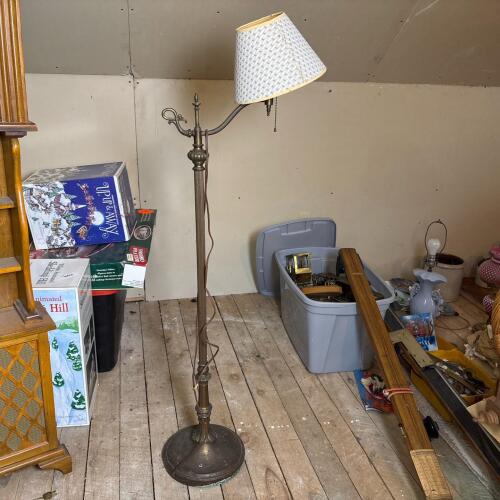 Vintage Metal Floor Lamp with Shade