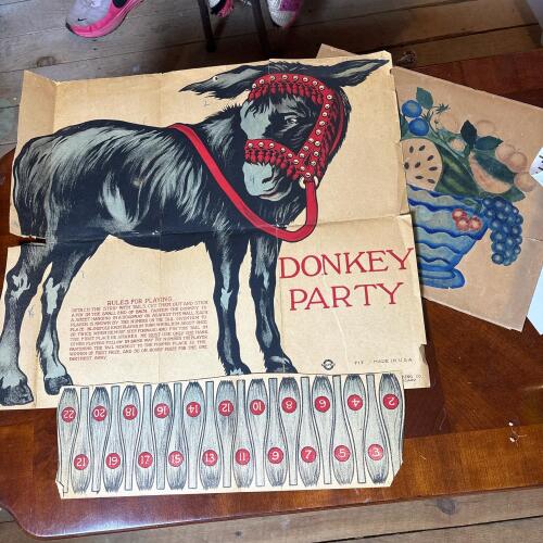Vintage Pin-the-Tail-on-the-Donkey Party Game