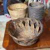 Three Rustic Woven Baskets